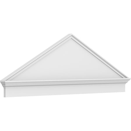 Ekena Millwork Peaked Cap Smooth Architectural PVC Combination Pediment, 68"W x 23-7/8"H x 2-3/4"P (Pitch 6/12) PEDPC068X240PKC00